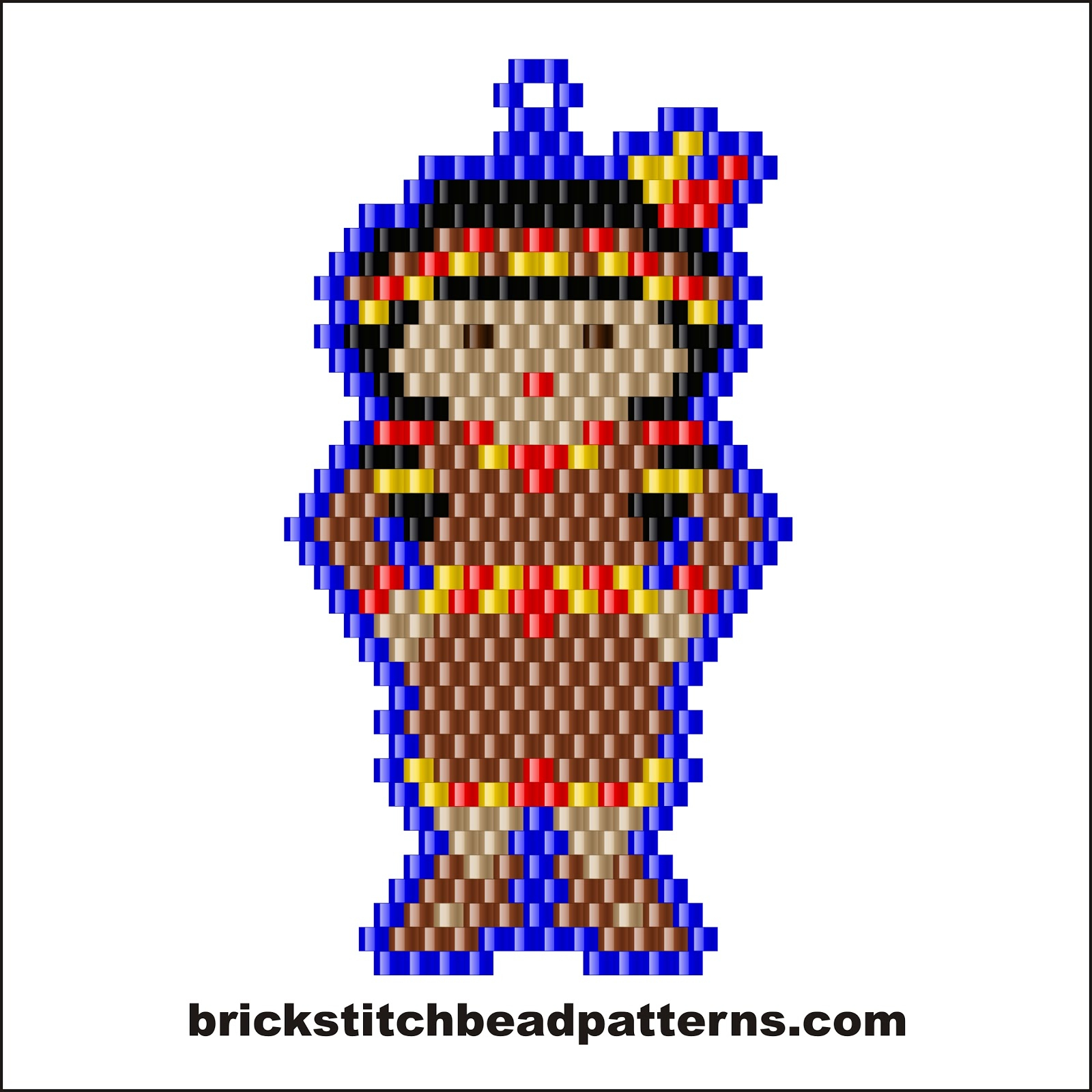 Brick Stitch Bead Patterns Journal: Little Native American Girl Free - Free Printable Native American Beading Patterns