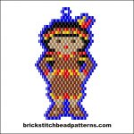 Brick Stitch Bead Patterns Journal: Little Native American Girl Free   Pony Bead Patterns Free Printable