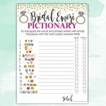 Bridal Shower Game Pictionary Emoji Pictionary Hot Pink | Etsy   Emoji Bridal Shower Game Free Printable