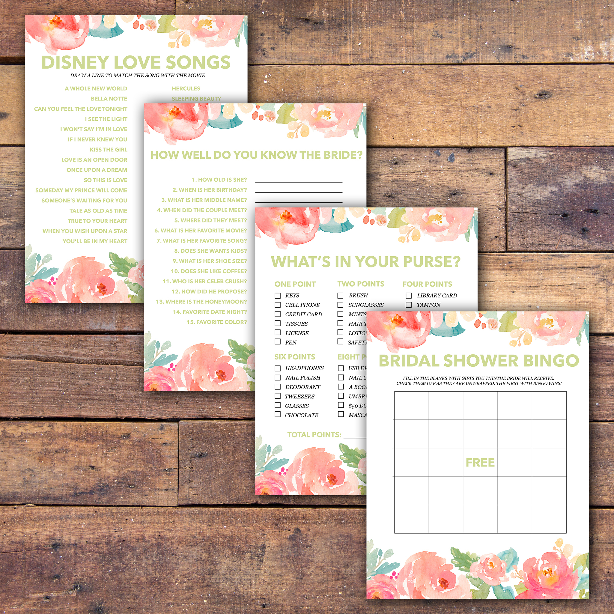 Bridal Shower Games Free Printable - - Samantha Jean Photograhy - Free Printable Bridal Shower Games What&amp;#039;s In Your Purse