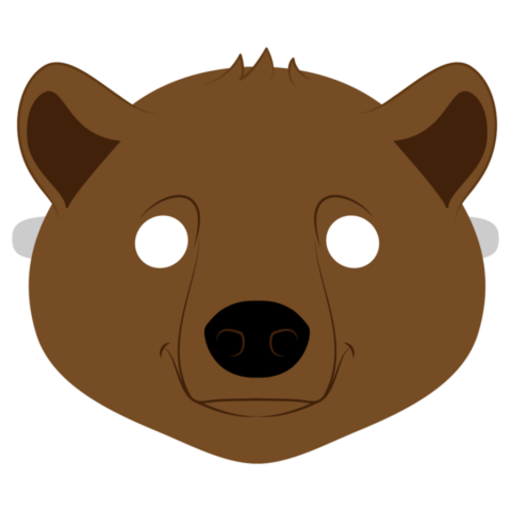 Brown Bear Mask Template | Free Printable Papercraft Templates In - Free Printable Bear Mask