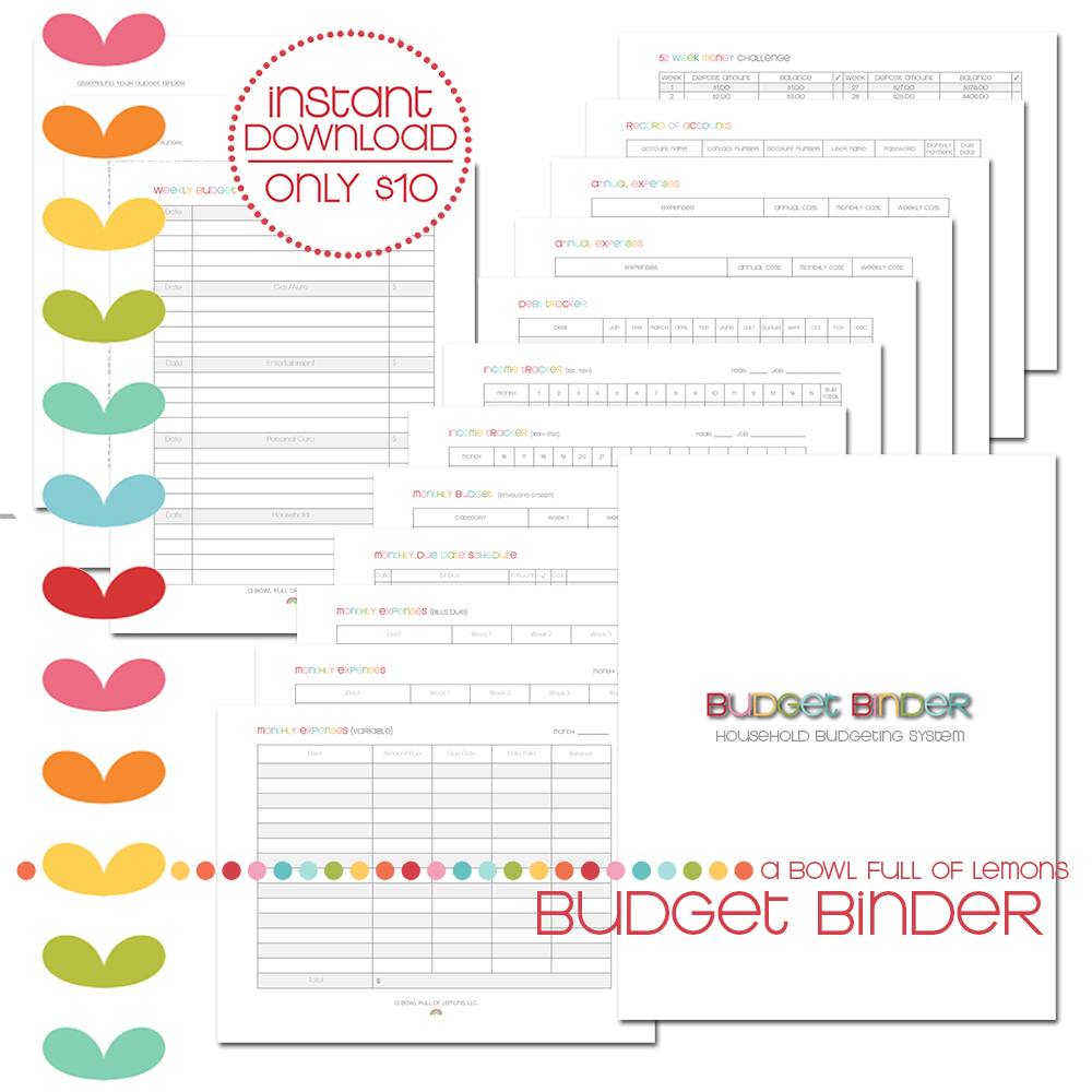 Budget Binder W/ 52 Wk Saving Plan « - Free Printable Budget Binder