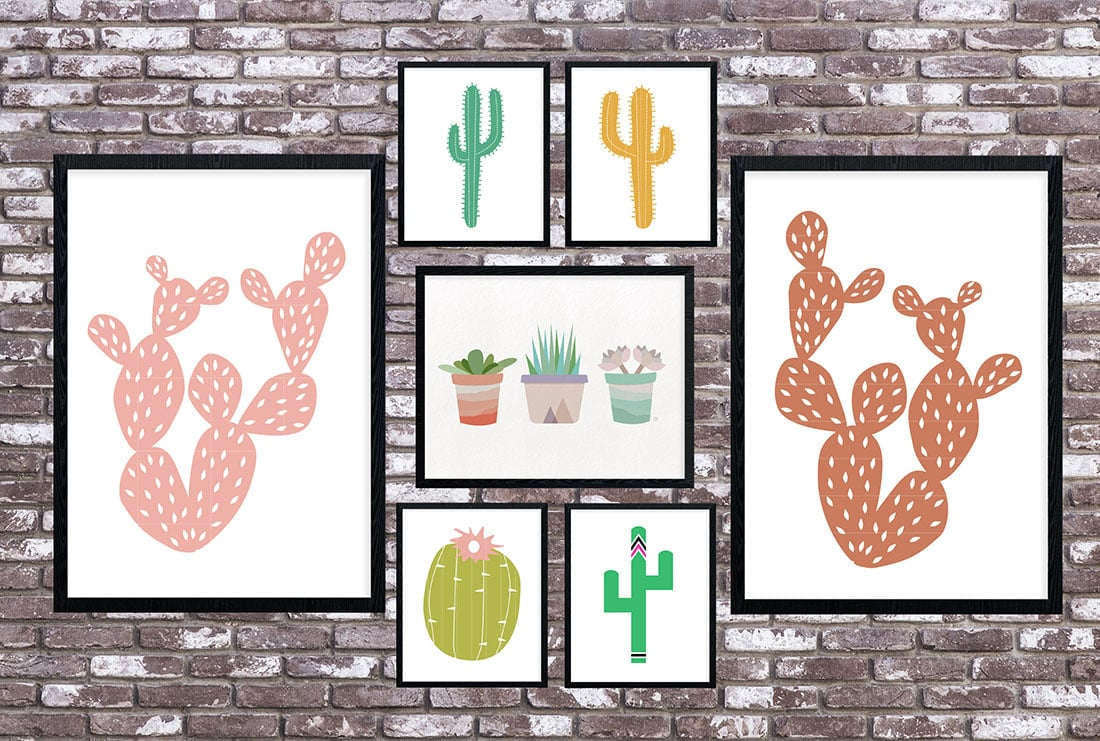 Cactus Art Roundup: 55 Awesome Free Printables • Little Gold Pixel - Free Printable Artwork To Frame