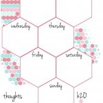 Candy Hexagon Planner Inserts | Undated A5 & A6 Week On A Page To Do   Free Printable Weekly Planner 2017