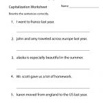 Capitalization Worksheets | Capitalization Practice Worksheet   Free   Free Printable Grammar Worksheets For 2Nd Grade