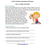 Carlo Or Kindness Rewarded Second Grade Reading Worksheets | Reading   Third Grade Reading Worksheets Free Printable