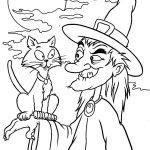 Cat And Witch | Coloring Pages | Pinterest | Halloween Coloring   Free Printable Pictures Of Witches