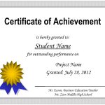 Certificate Of Achievement Template   Free Printable Certificates For Students