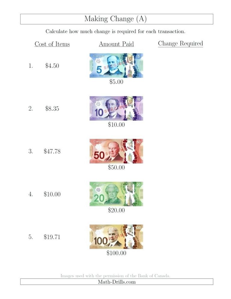 change as in money math dukaiclub free printable