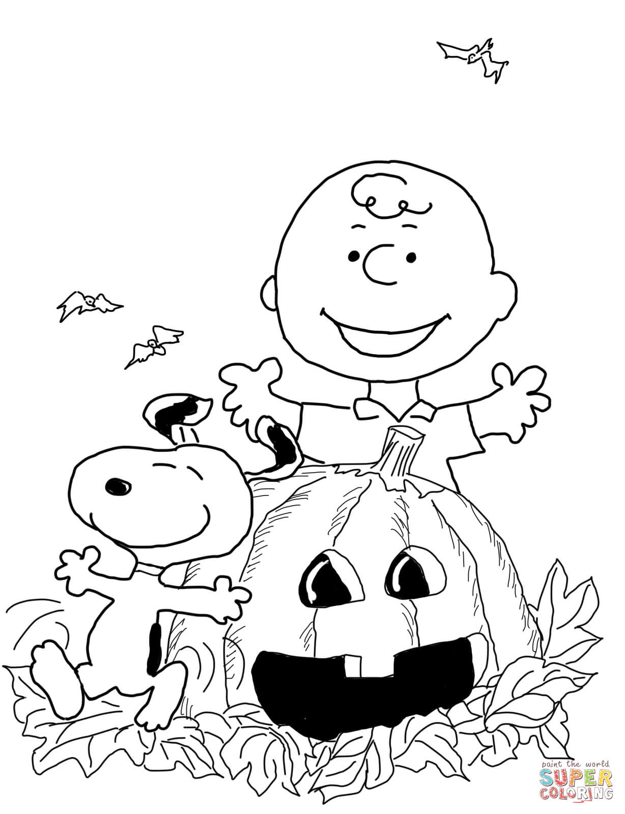 Charlie Brown Halloween Coloring Page | Free Printable Coloring Pages - Free Printable Charlie Brown Halloween Coloring Pages
