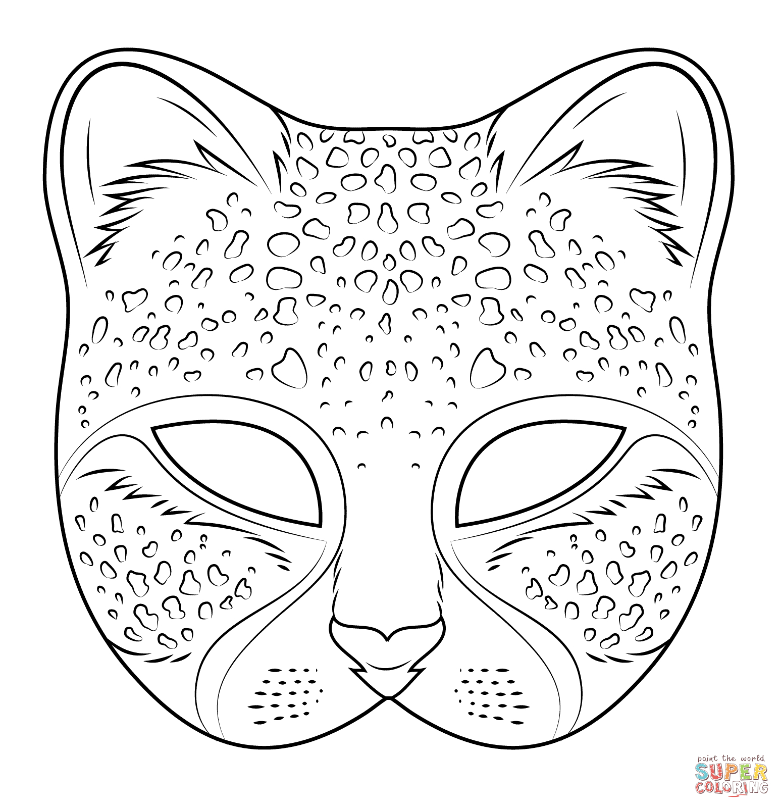 Cheetah Mask | Super Coloring … | Karneval | Pinte… - Animal Face Masks Printable Free