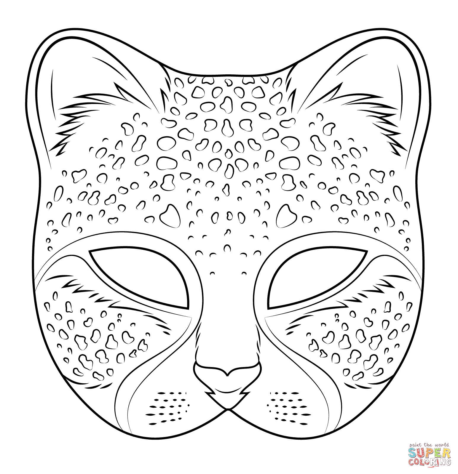 Cheetah Mask | Super Coloring … | Karneval | Pinte… - Free Printable Hippo Mask