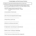 Choosing Singular Or Plural Pronouns Worksheet | School Stuff   Free Printable Pronoun Worksheets For 2Nd Grade