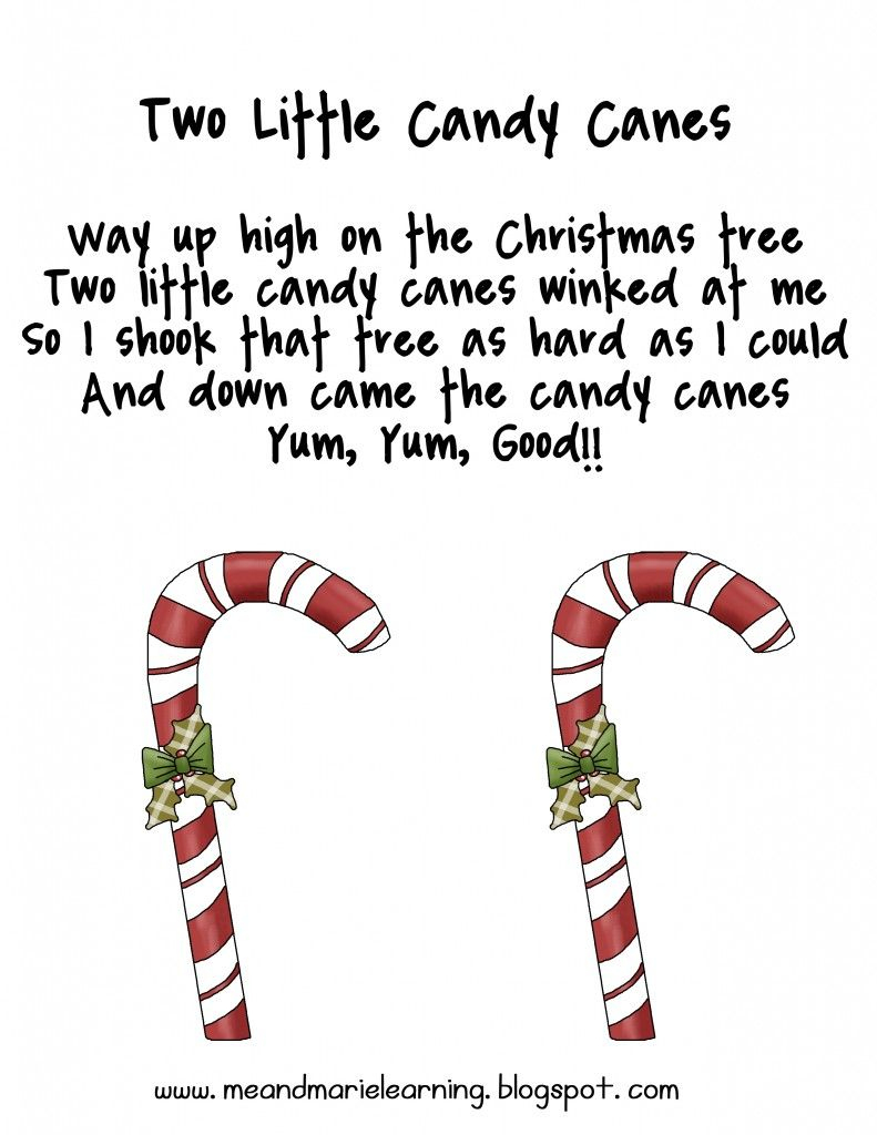 Christmas Candy Cane Poems For Preschool | New Christmas Songs - Free Printable Candy Cane Poem