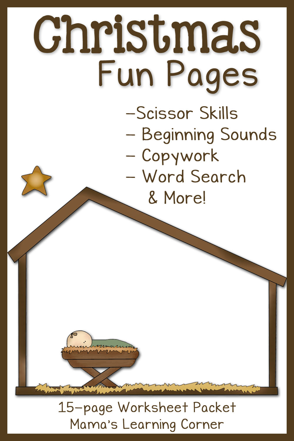 Christmas Fun Pages: Free 15-Page Worksheet Set - Mamas Learning Corner - Christmas Fun Worksheets Printable Free