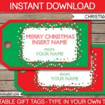 Christmas Gift Tag Template   Free Printable Editable Christmas Gift Tags