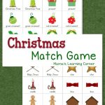 Christmas Match Game | Homeschooling | Pinterest | Preschool   Free Printable Christmas Games For Preschoolers