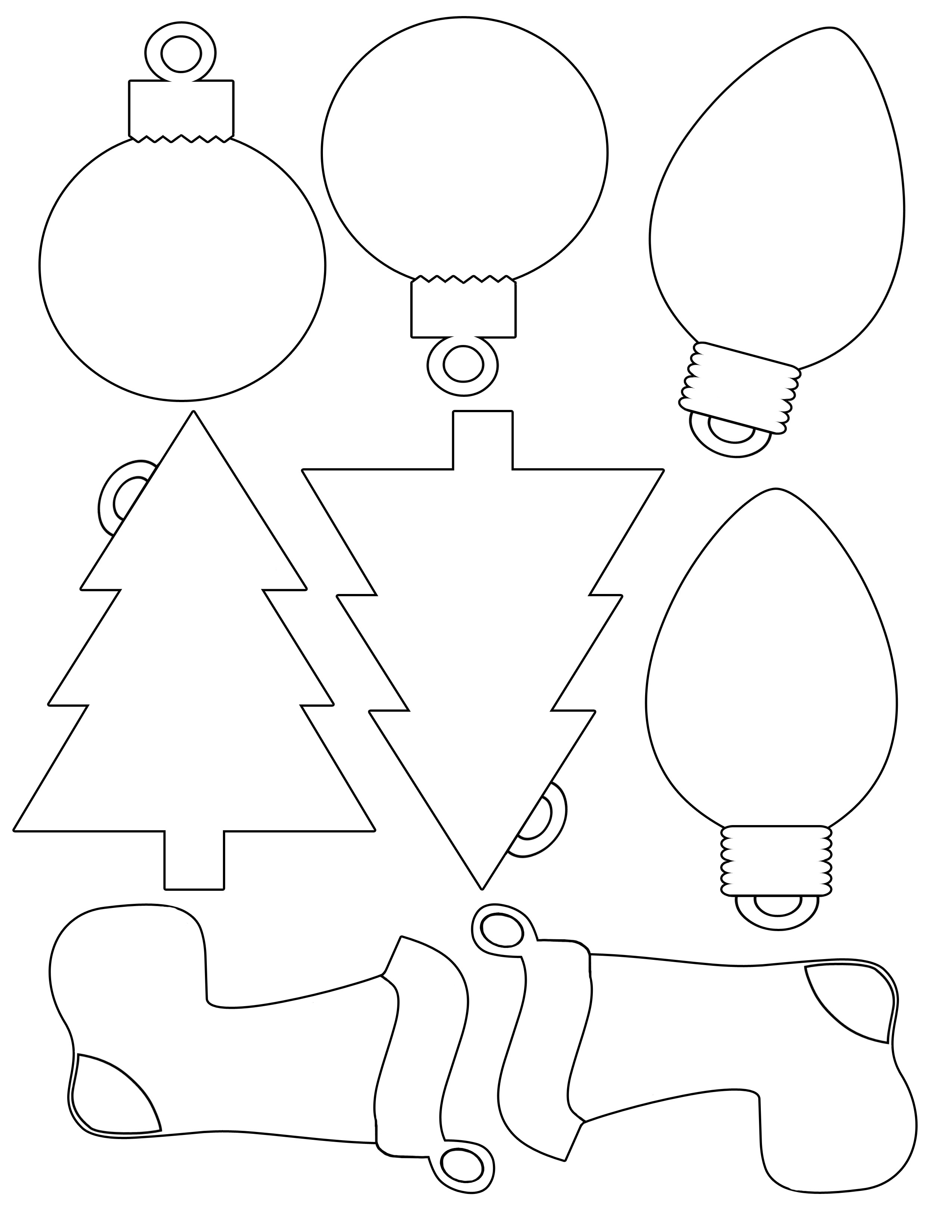 Christmas Ornament Stencils Printable – Festival Collections - Free Printable Christmas Ornaments Stencils