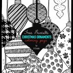 Christmas Ornaments Adult Coloring Page   U Create   Free Printable Christmas Tree Ornaments Coloring Pages