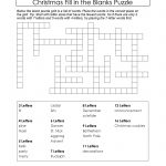 Christmas Printable Puzzle. Free Fill In The Blanks. | Christmas   Free Printable Christmas Puzzles