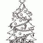 Christmas Tree And Present Coloring Pages Printable   Free Printable Christmas Tree Images