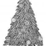 Christmas Tree With Ball Ornaments   Christmas Adult Coloring Pages   Free Printable Christmas Tree Images