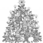 Christmas Tree With Ornaments   Christmas Adult Coloring Pages   Free Printable Christmas Tree Ornaments To Color