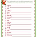 Christmas Word Scramble Full Page Version | Thirty One | Pinterest   Free Printable Christmas Games For Family Gatherings