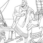 Christopher Columbus On The Santa Maria Coloring Page | Free   Free Printable Christopher Columbus Coloring Pages
