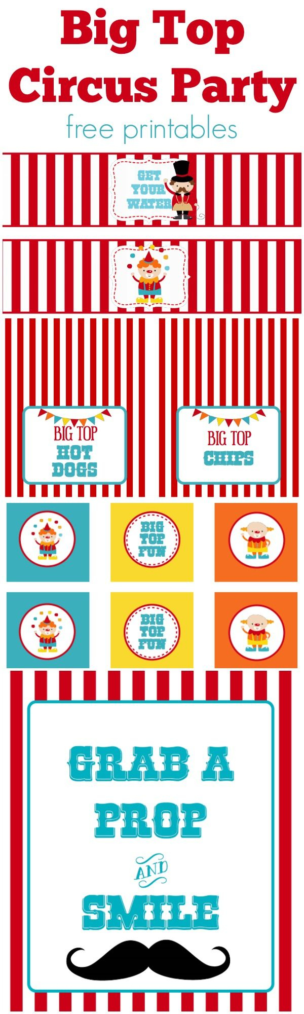 Circus Party | Free Printables | Free Printables | Pinterest - Free Printable Carnival Decorations