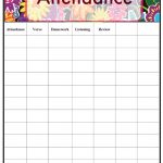 Classroom Attendance Sheets Bunch Ideas Of Printable  Free Chart   Free Printable Sunday School Attendance Sheet