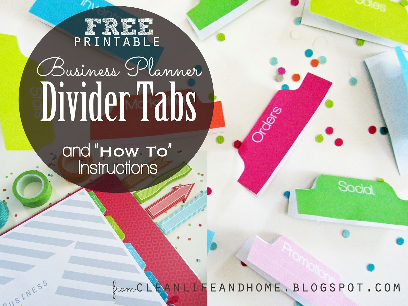 Clean Life And Home: Free Printable: Divider Tabs Pages For Your - Free Printable Dividers