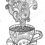 Coffee Or Tea Cup Zentangle Style Coloring Page 384922021   Free Printable Tea Cup Coloring Pages