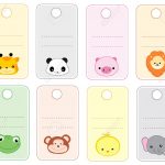 Colorful Printable Gift Tags / Name Tags With Cute Animal Faces   Free Printable Gift Name Tags