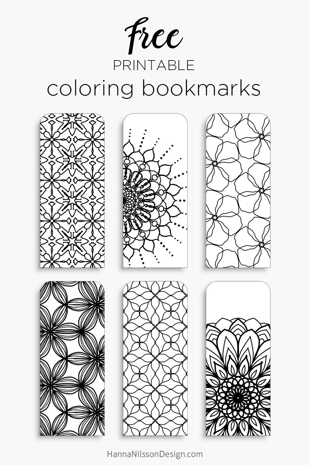 Coloring Bookmarks – Print, Color And Read | Hanna Nilsson Design - Free Printable Blank Bookmarks