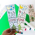 Coloring Christmas Bookmarks Free Printable ~ Daydream Into Reality   Free Printable Bookmarks For Christmas
