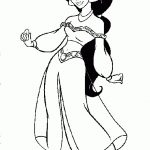 Coloring Pages ~ Cartoon Printable Disney Princess Coloring Pages   Free Printable Princess Jasmine Coloring Pages