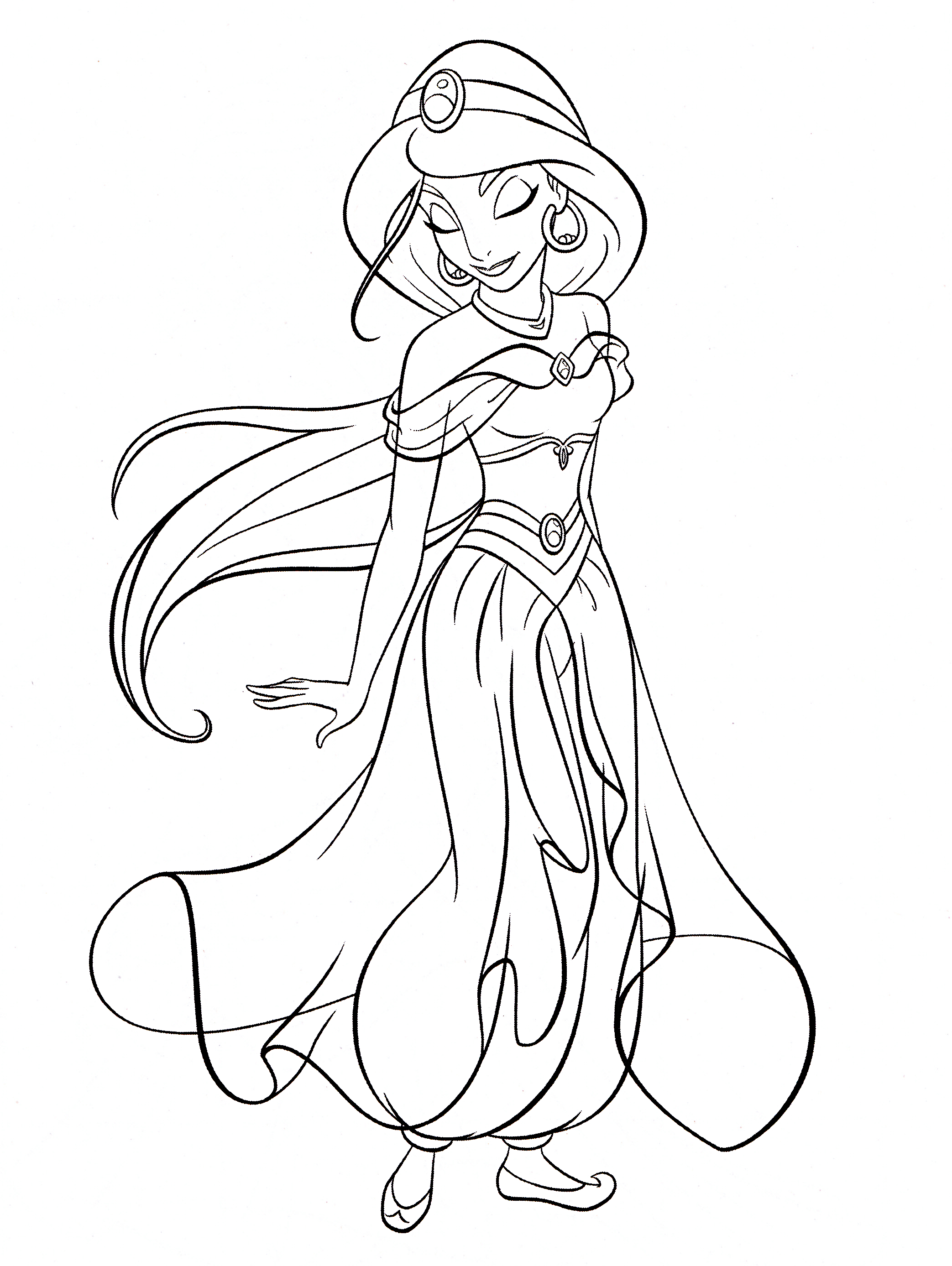 Coloring Pages : Disney Coloring Pages Colornumber Oliver And - Free Printable Princess Jasmine Coloring Pages