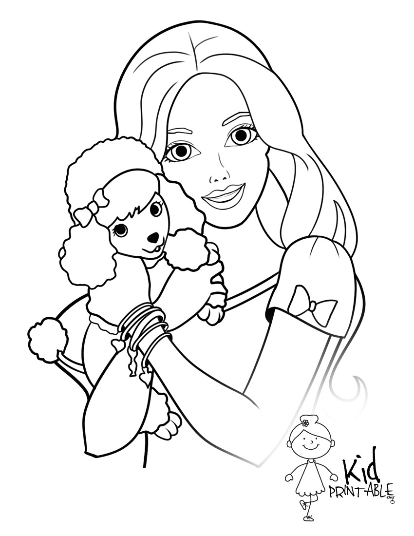 Free Printable Barbie Coloring Pages