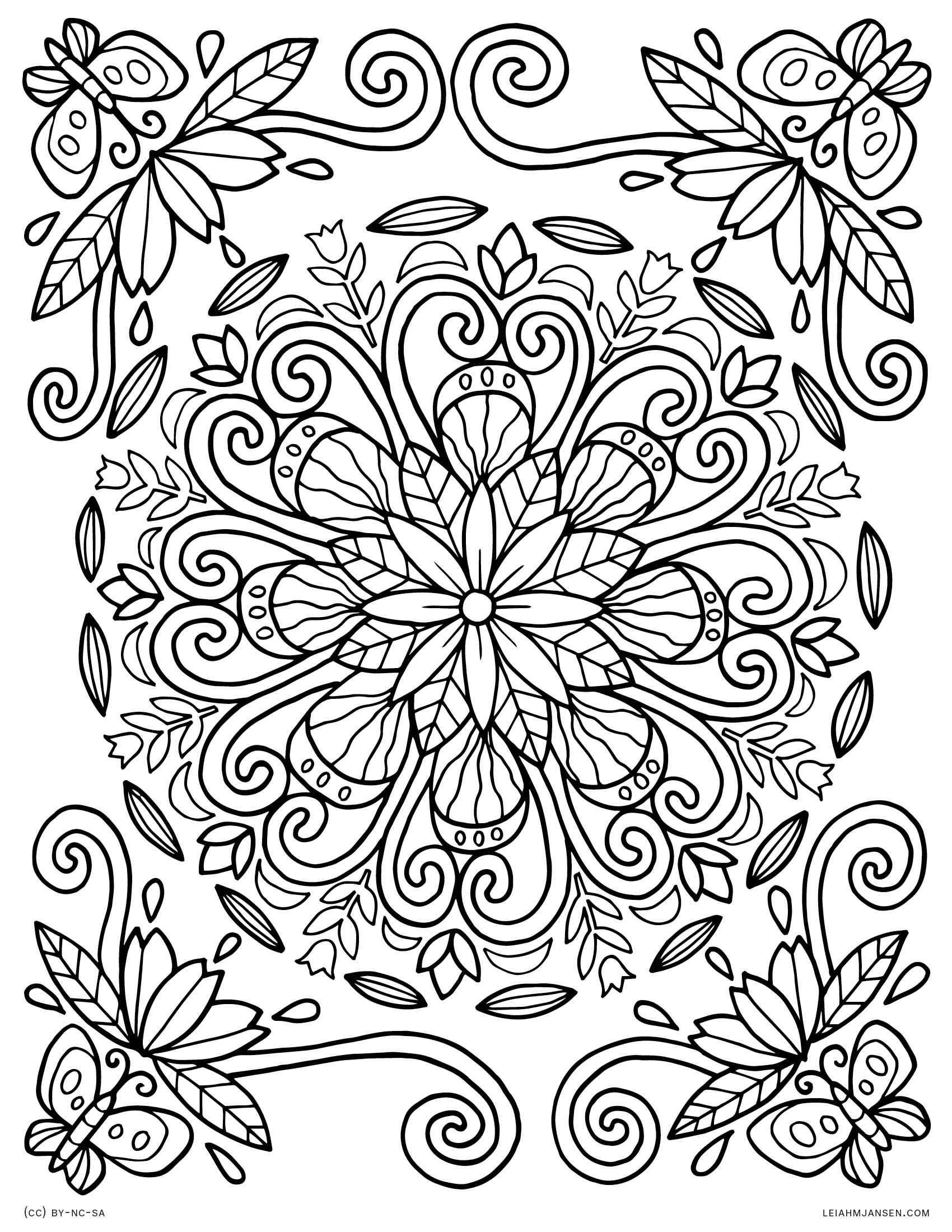 Coloring Pages - Free Printable Nature Coloring Pages For Adults