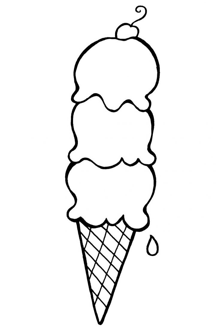 Coloring Pages ~ Ice Cream Cone Coloring Page Image Pages - Ice Cream Color Pages Printable Free