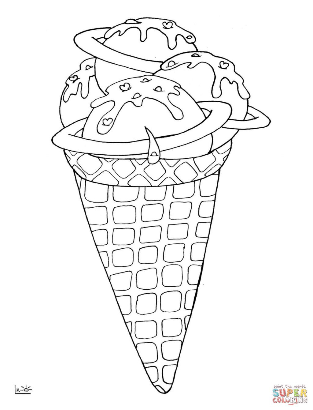 Coloring Pages ~ Ice Cream Cone Coloring Pages For Adults Kids - Ice Cream Cone Template Free Printable