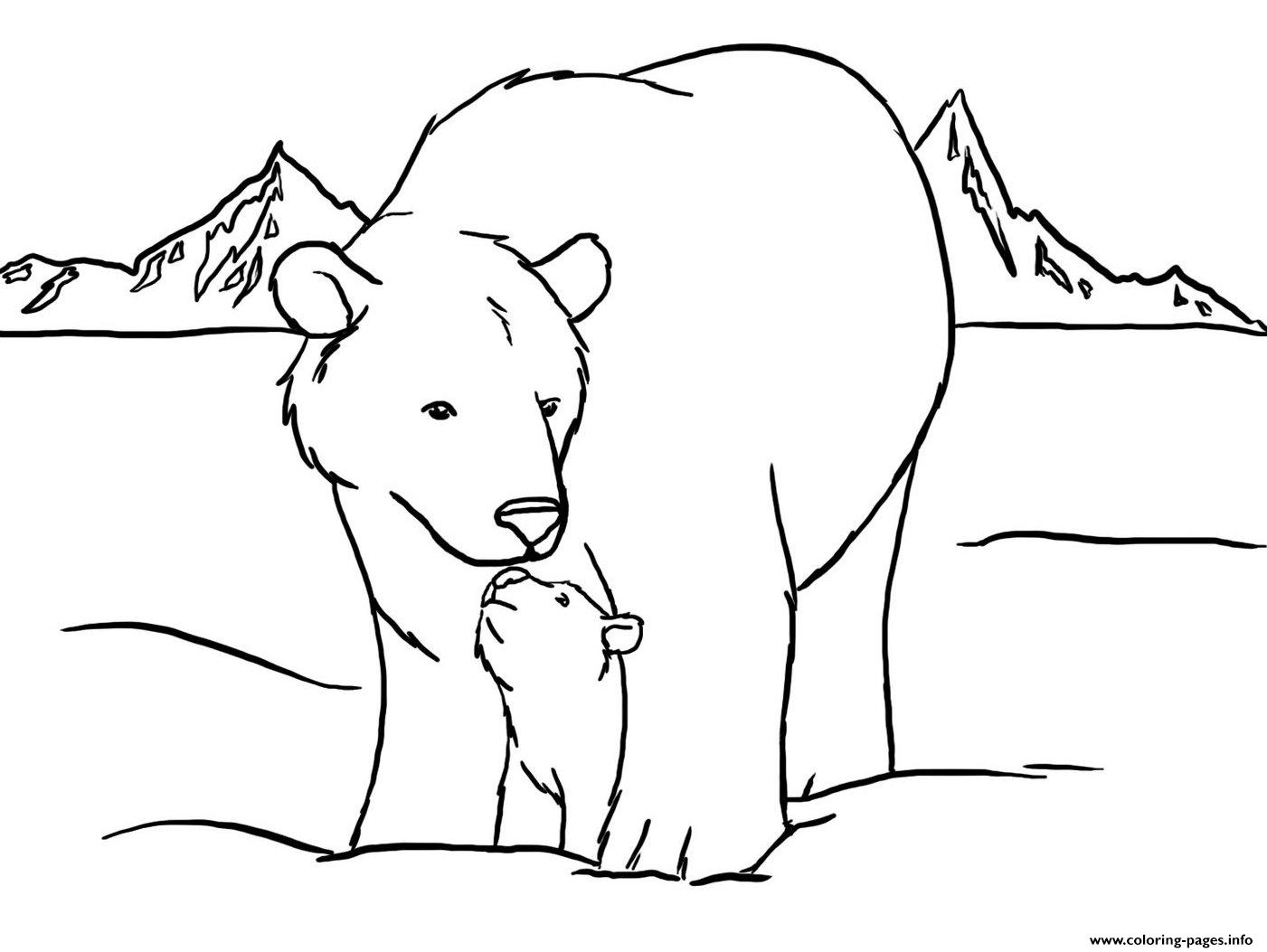 Coloring Pages : Polar Bear Coloring Pages Extraordinary Picture - Polar Bear Printable Pictures Free
