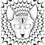 Coloring Pages : Trippy Coloring Pages Cat Psychedelic Sphynx   Free Printable Trippy Coloring Pages
