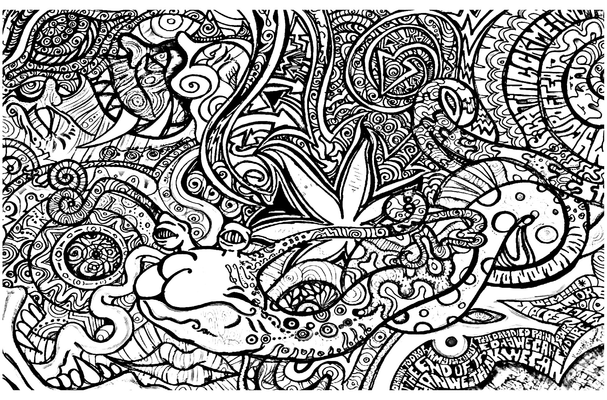 Coloring Pages : Trippy Coloring Pages Ruva Adult Online For Adults - Free Printable Trippy Coloring Pages