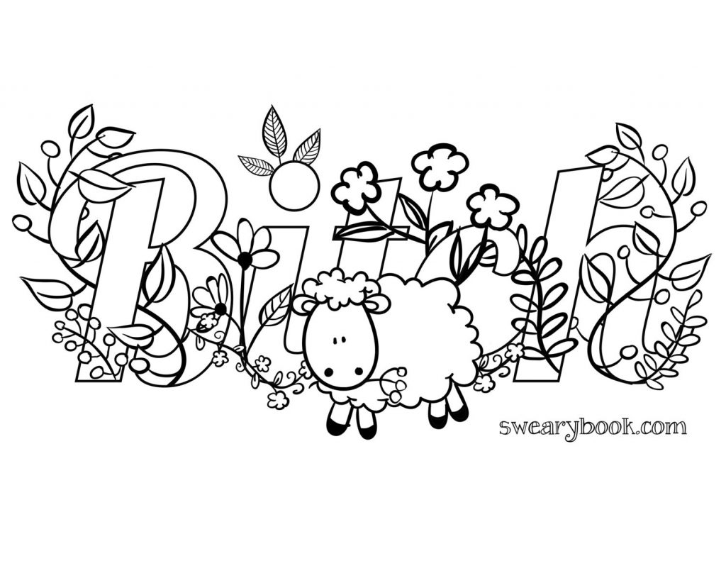 Coloring Pages ~ Word Coloring Pages Printable At Getcolorings Com - Swear Word Coloring Pages Printable Free