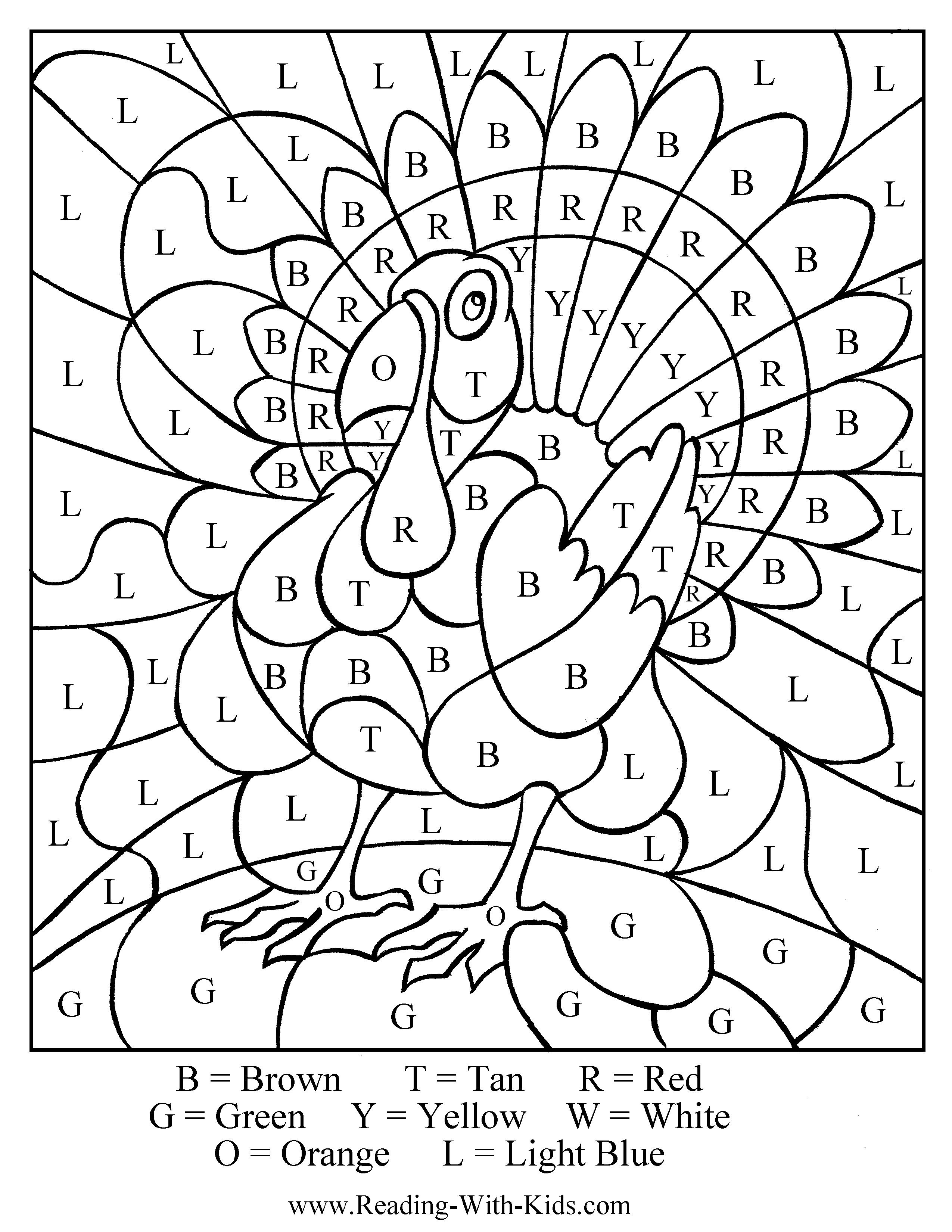 Colorletter Turkey - Great Idea For Thanksgiving #thanksgiving - Free Thanksgiving Mini Book Printable