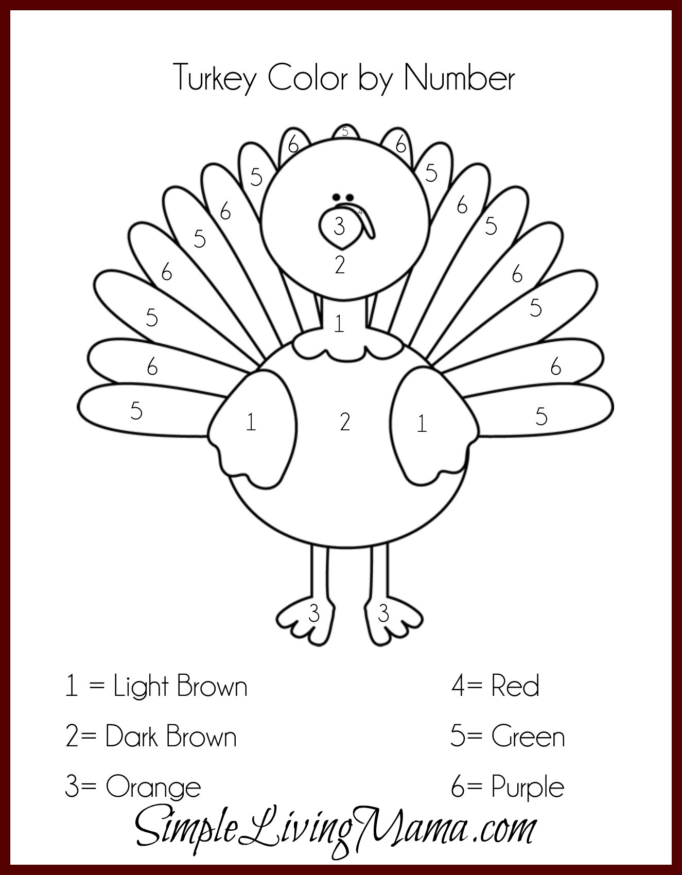 Colornumber Cornucopia | Preschool | Thanksgiving Activities For - Free Printable Thanksgiving Activities For Preschoolers