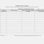 Community Service Forms Form Templates Blank Hours Elegant Munity   Free Printable Community Service Log Sheet
