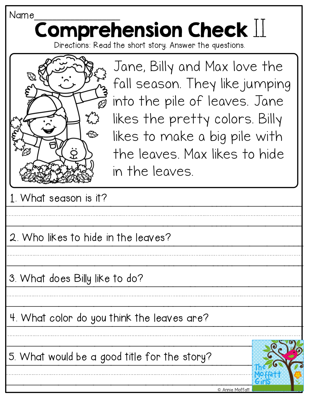 Comprehension Checks And So Many More Useful Printables! | Test Of - Free Printable Comprehension Worksheets For Grade 5